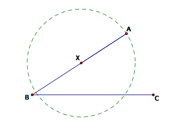 circle with center X
